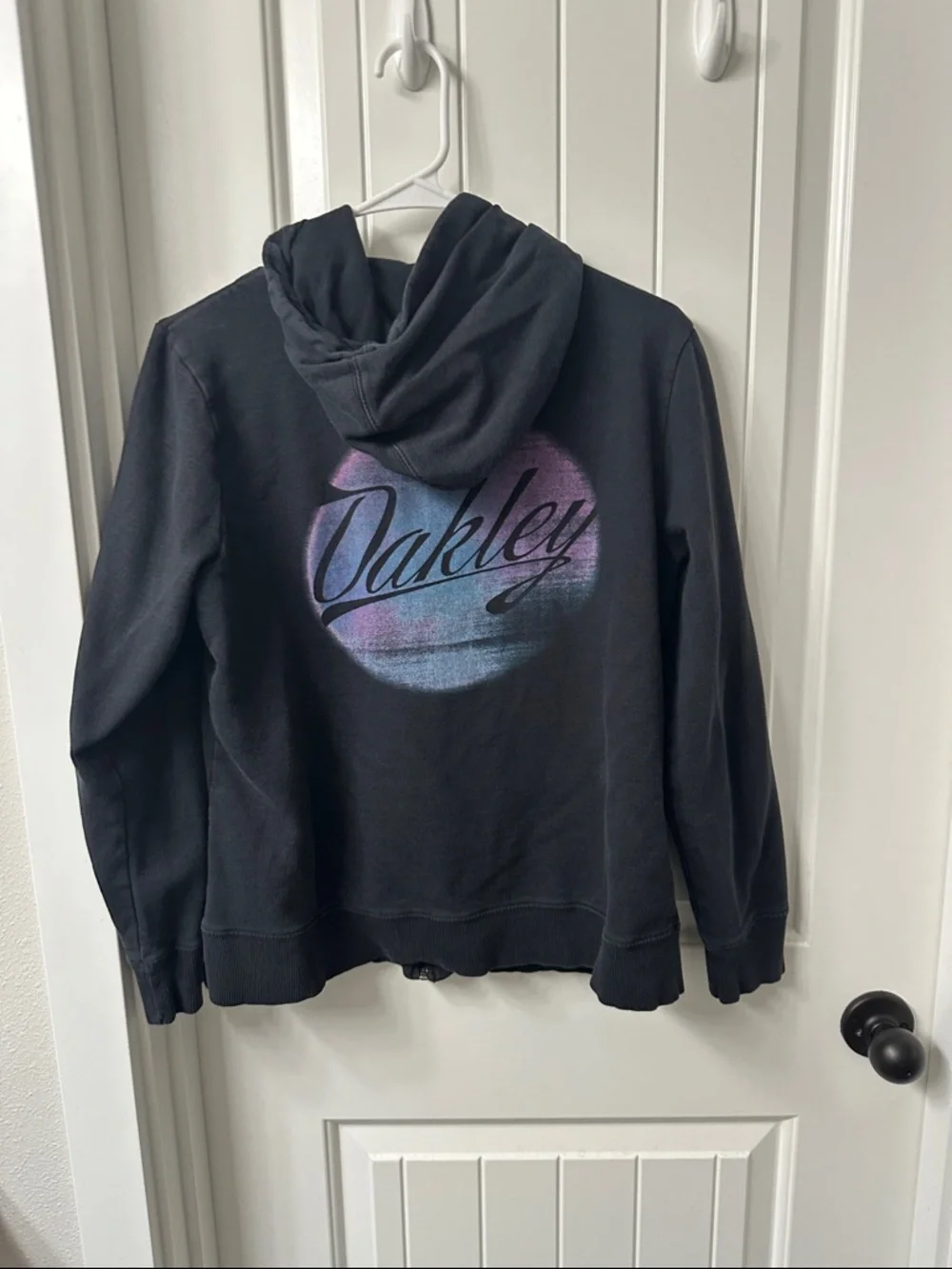 Oakley Black Hoodie with Blue Logo Accent - Picture 5 of 5